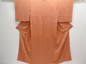 花唐草模様織り出し一つ紋色無地着物